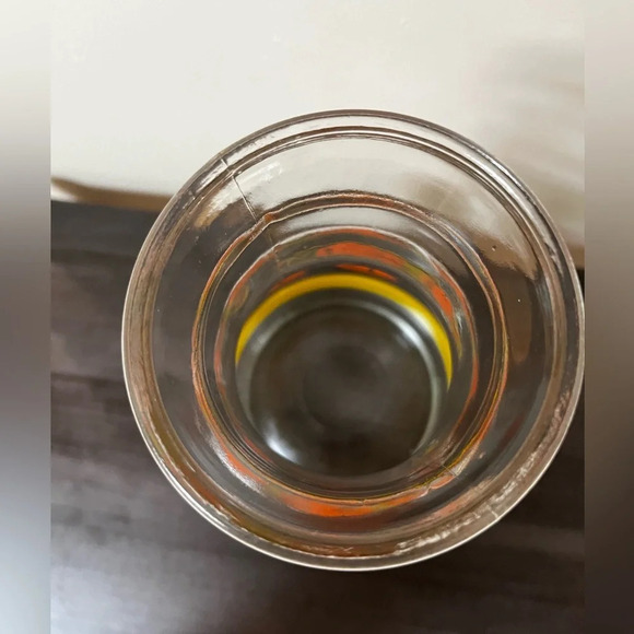 Vintage Libbey of Canada Juice Carafe Pitcher Orange Slices Yellow Design Glass - Picture 2 of 5